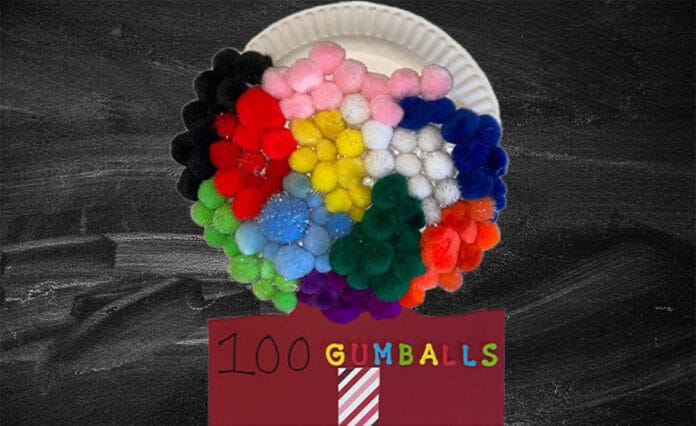Paper Plate Gumball Machine Craft