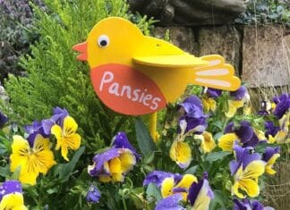 DIY Bird Flower Stakes: Garden Decor Craft