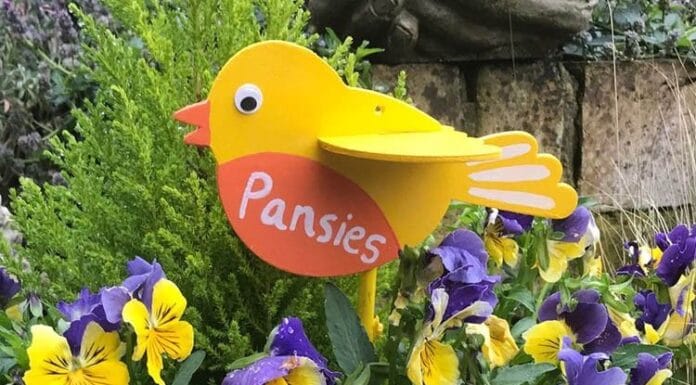 DIY Bird Flower Stakes: Garden Decor Craft