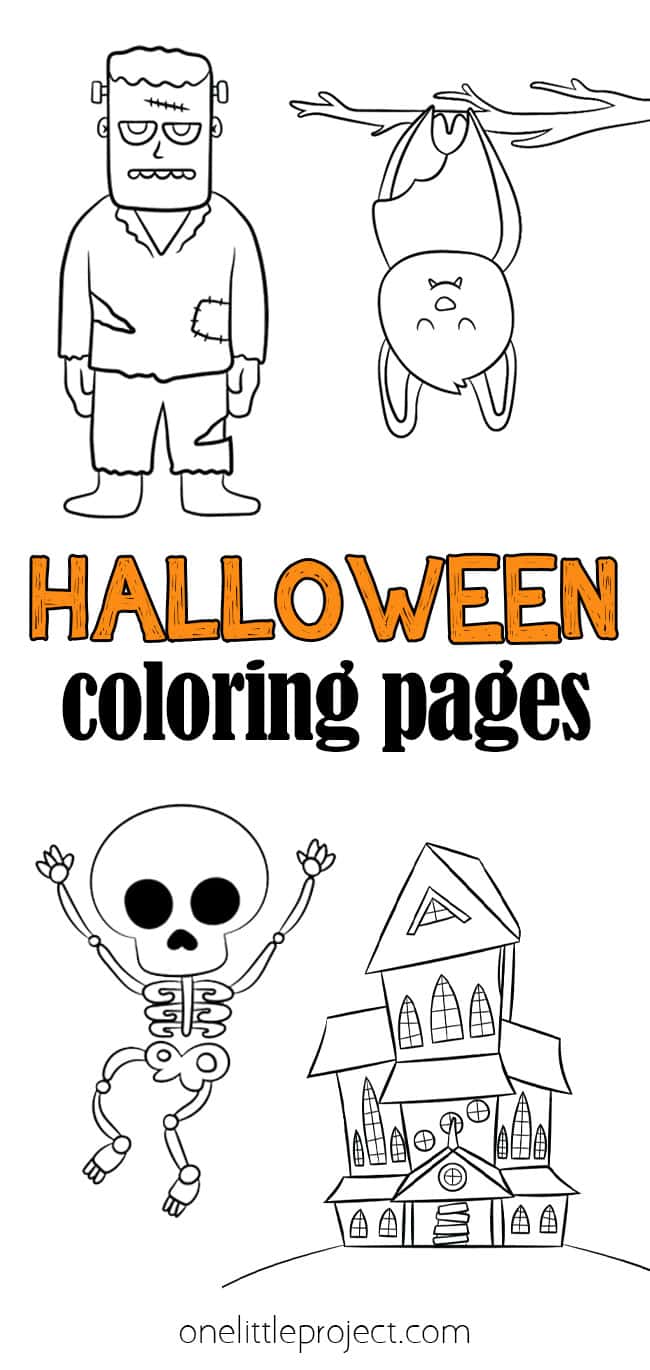 Cute Halloween Coloring Pages Pin Pin image for free printable Halloween coloring pages