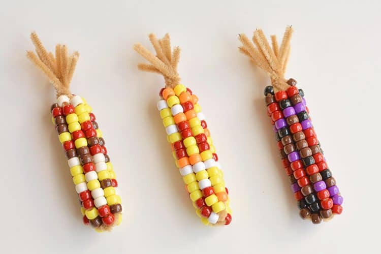 Beaded Pipe Cleaner Indian Corn