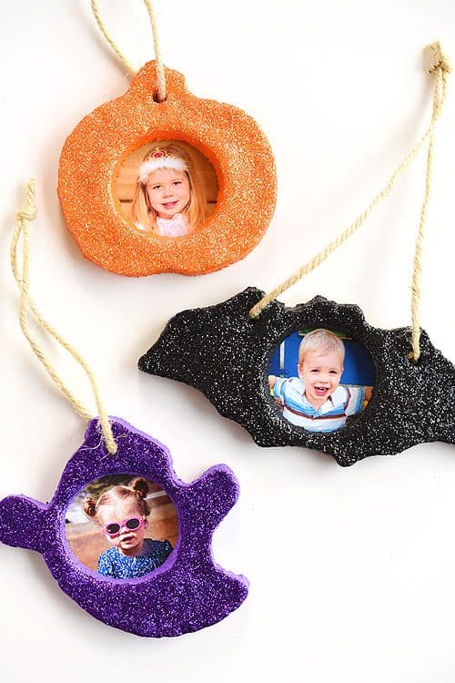 Halloween Crafts - Halloween Salt Dough Photo Keepsake
