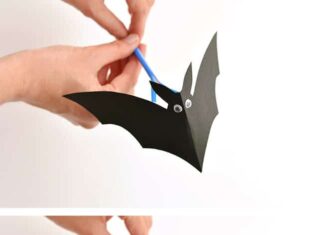 DIY Flapping Bat Craft: Fun Halloween Activity Flapping bat craft in motion