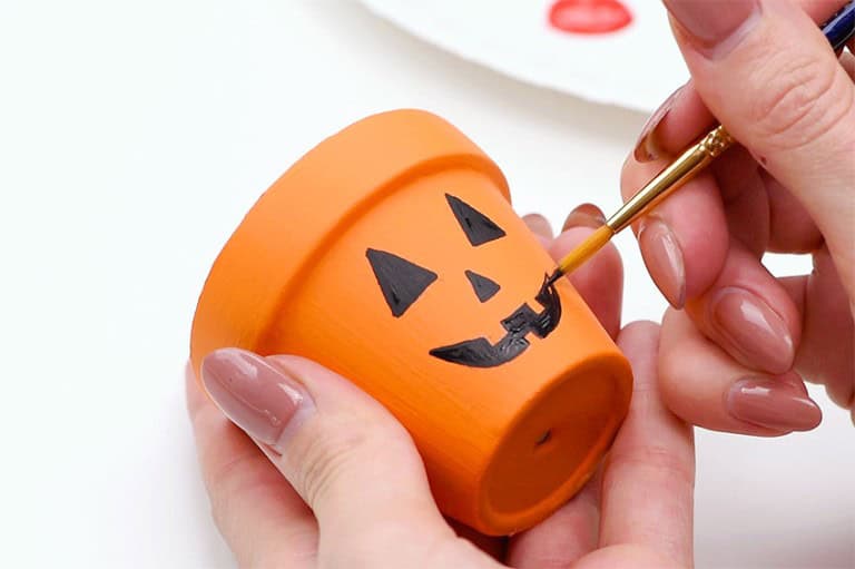 Halloween Clay Pots