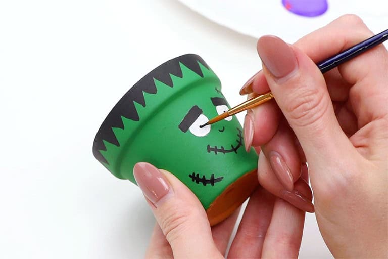 Halloween Clay Pots