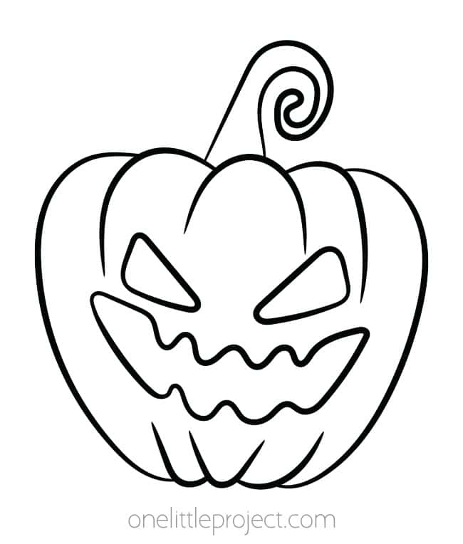 Scary looking jack-o-lantern