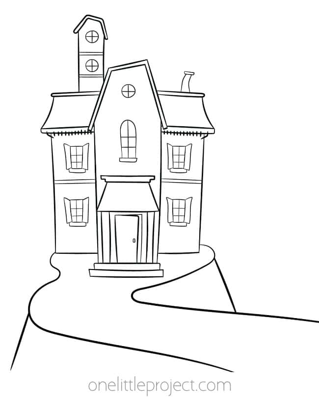 A haunted house on a hill