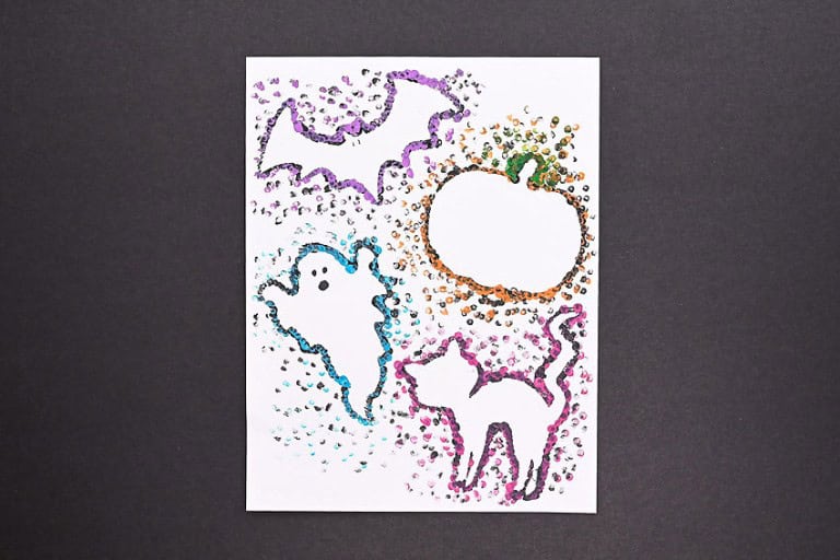 Halloween Q-Tip Painting