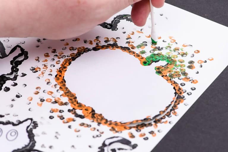 Halloween Q-Tip Painting