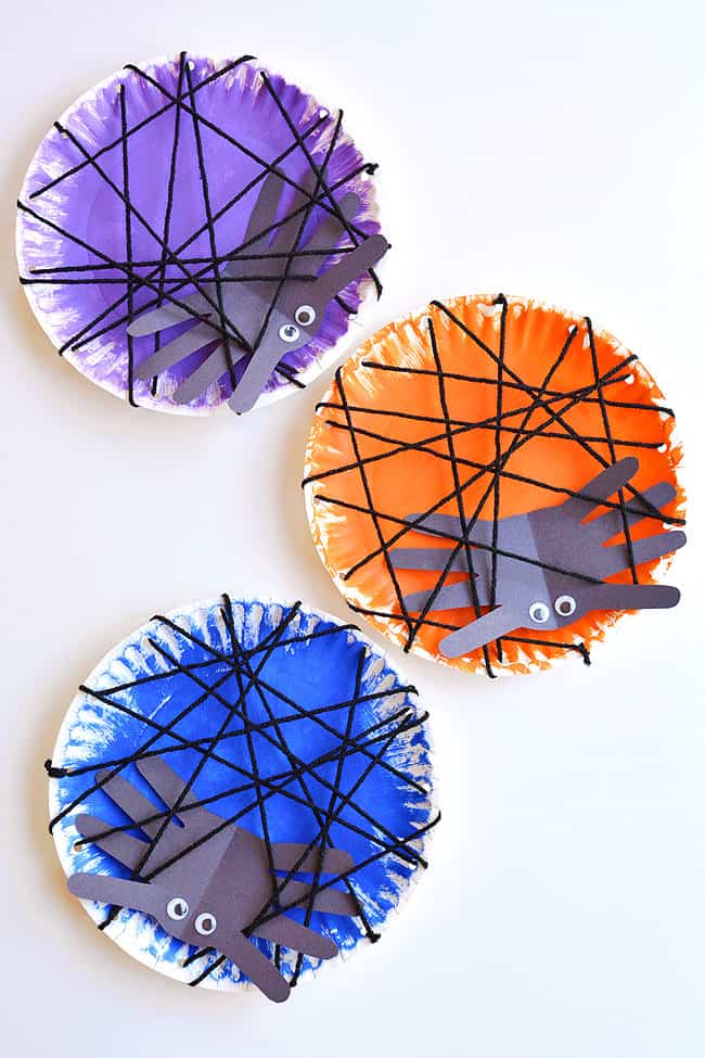 Three handprint spider crafts
