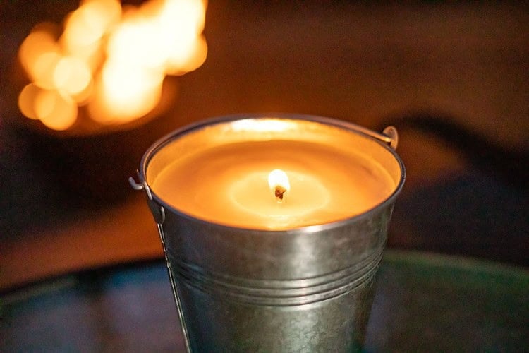 Homemade citronella candle