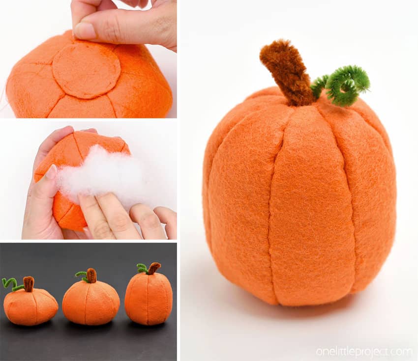 How to make fabric pumpkins