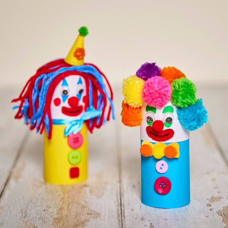 Cardboard Tube Clowns