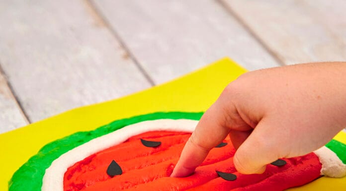 How to make Watermelon Puffy Painting