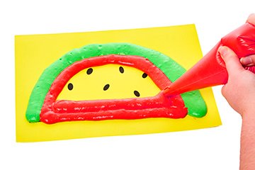 Watermelon Puffy Painting