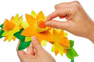 Felt Daffodil Headband