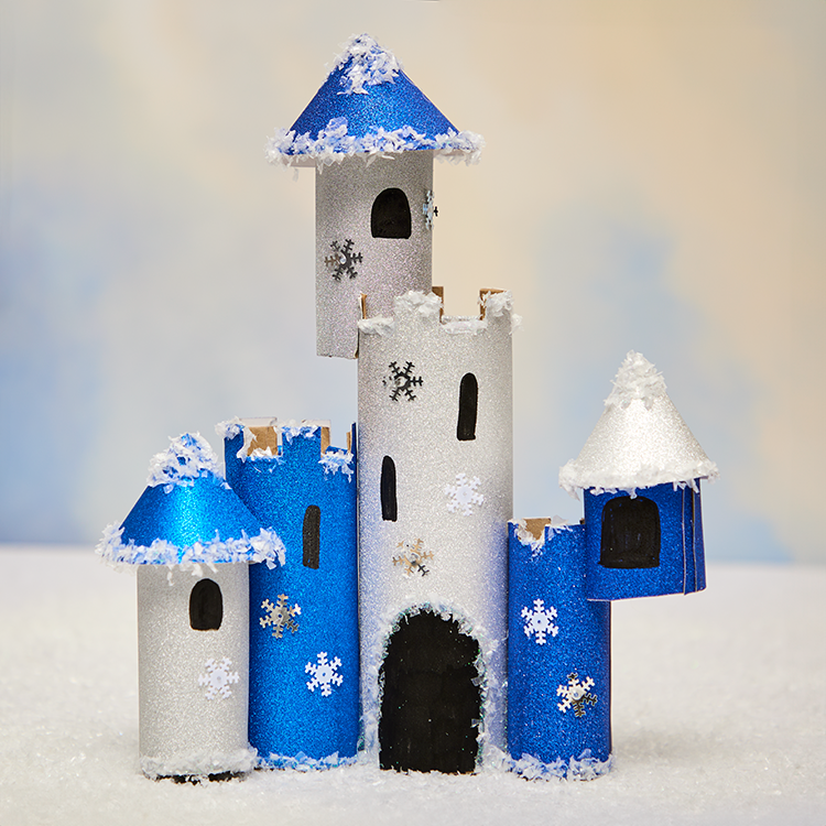 Cardboard Tube Ice Castle