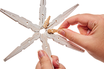 Peg Snowflake Decorations