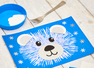 How to make Fork Painting Polar Bear