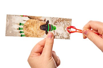 Upcycled Christmas Cards Bookmarks