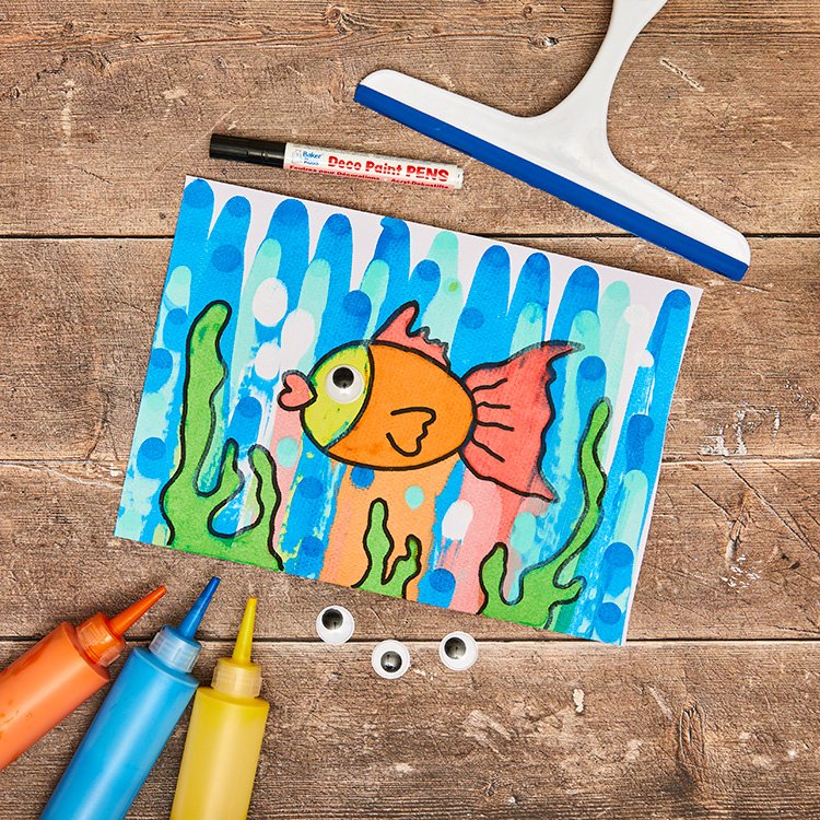 Squeegee Painting Fish