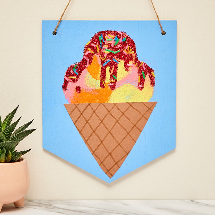 Sponge Painting Ice Cream Banner