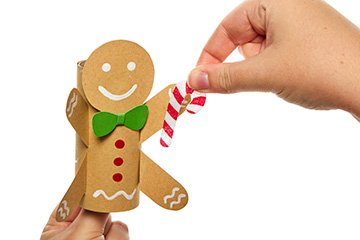 Cardboard Tube Gingerbread Man