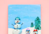 Snowman Stone Canvas