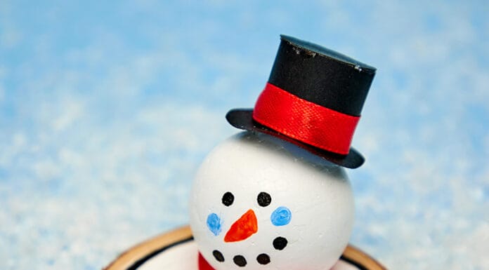 How to make Melted Snowman Log Slice