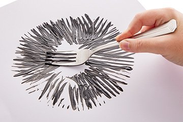 Black Cat Fork Painting Decoration