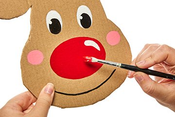 Cardboard Rudolph Hanging Decoration