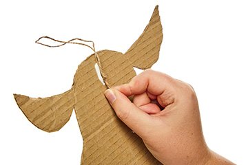 Cardboard Rudolph Hanging Decoration