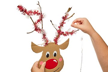 Cardboard Rudolph Hanging Decoration