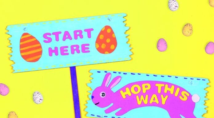 DIY Easter Egg Hunt Signs: Festive Outdoor Craft