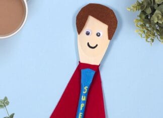 How to make ‘Super Dad’ Spoon Puppet