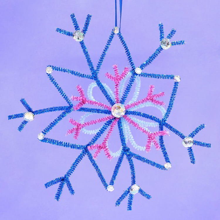 Glitter Pipe-Cleaner Snowflake