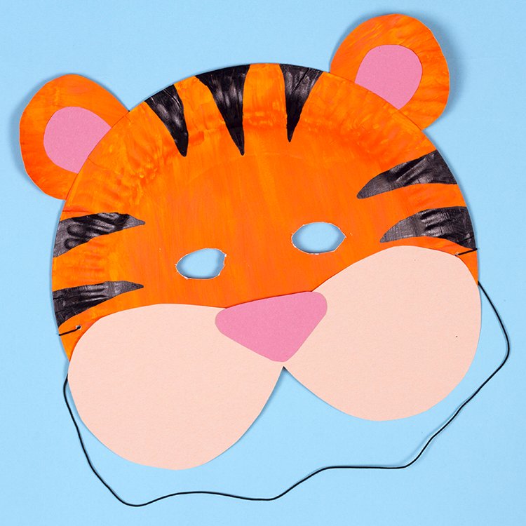 Tiger Paper Plate Mask