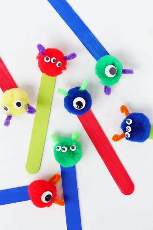 Easy Halloween Crafts - Monster Bookmarks