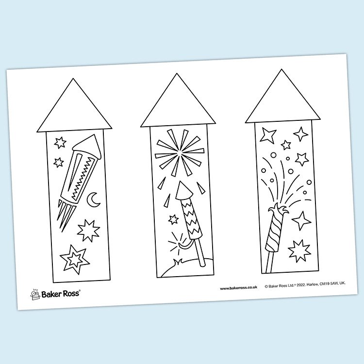 Rocket Firework Bookmarks