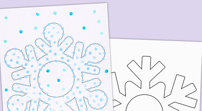 How to make Snowflake Dot Paintings