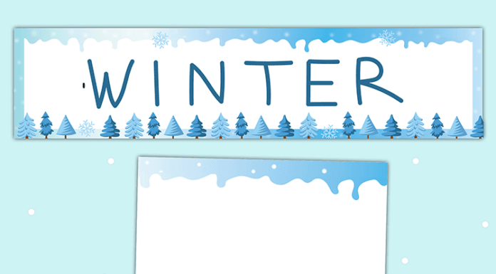 How to make Winter School Banner