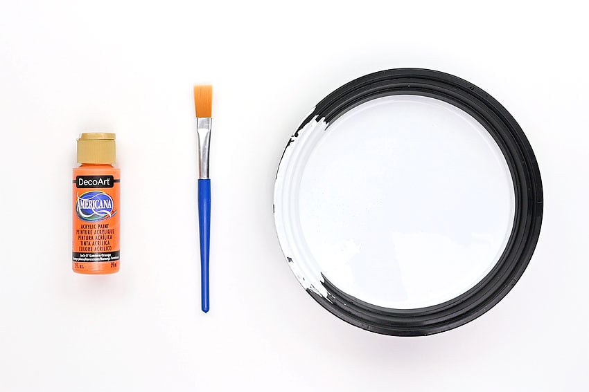 Supplies for painting paper mache pumpkins