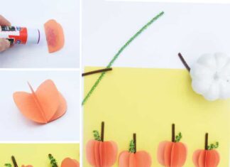 How to Make 3D Paper Pumpkins how to make 3D paper pumpkins