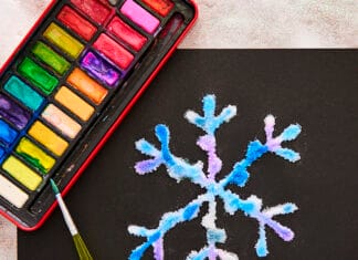 How to make Salt Painting Snowflake