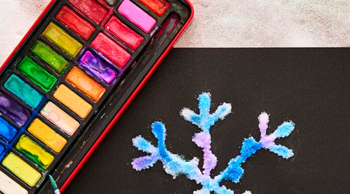 How to make Salt Painting Snowflake