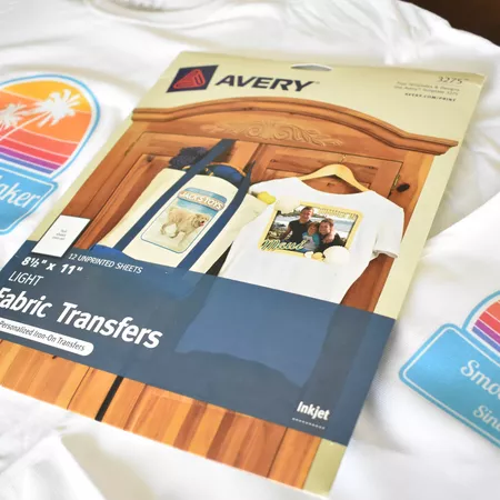 Avery Printable T-Shirt Transfers for Light Fabrics