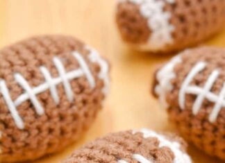 How to Crochet a Football: Step-by-Step Pattern Mini crochet football plush