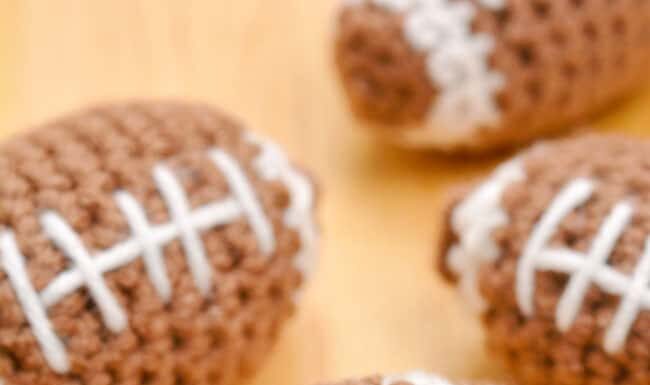 How to Crochet a Football: Step-by-Step Pattern Mini crochet football plush