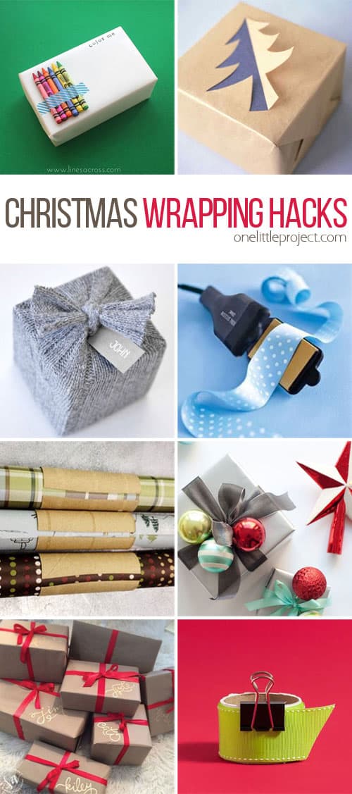 This list of Christmas wrapping hacks is AWESOME! So many beautiful ideas and lots of great tips to help make the whole wrapping process easier and more organized!