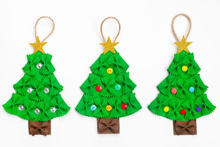 DIY pasta Christmas ornaments
